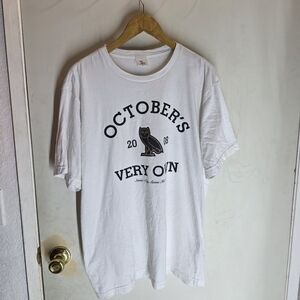 OVO October’s Very Own Collegiate White T-Shirt Medium